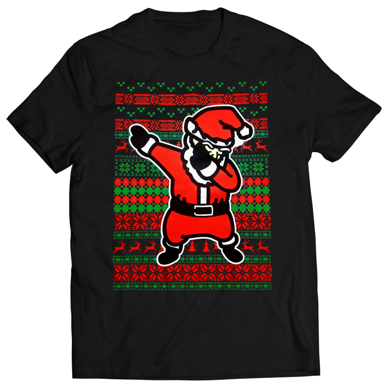 Dabbing Santa Ugly Christmas Kids T-shirt Black