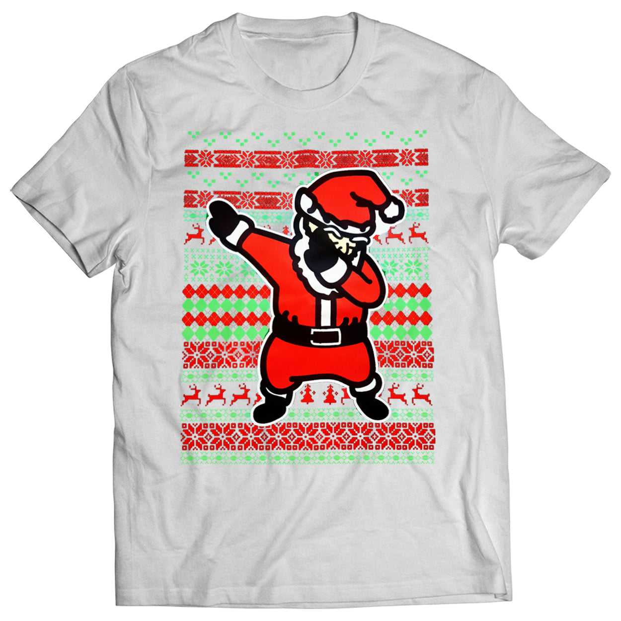 Dabbing Santa Ugly Christmas Kids T-shirt White