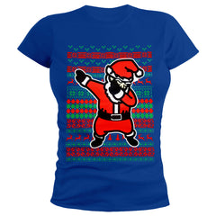 Dabbing Santa Ugly Christmas Ladies T-shirt