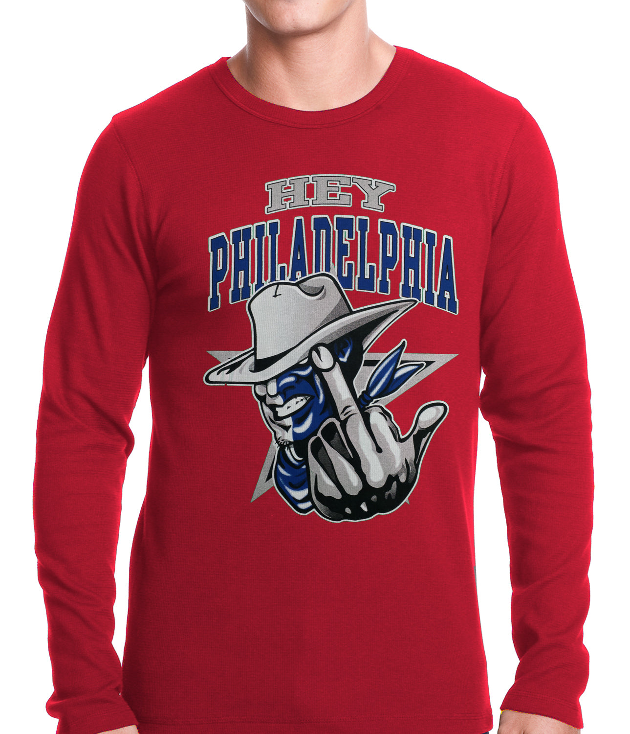 Dallas Fan - Hey Philadelphia Thermal Long Sleeve Shirt Red