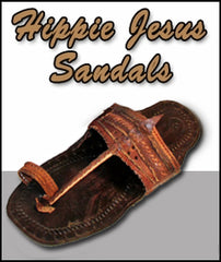 Dark Brown Unisex Water Buffalo Hippie Jesus Sandals
