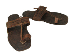 Dark Brown Unisex Water Buffalo Hippie Jesus Sandals