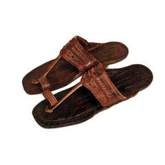 Dark Brown Unisex Water Buffalo Hippie Jesus Sandals
