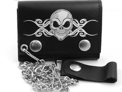 Death Skull Genuine Leather Chain Wallet