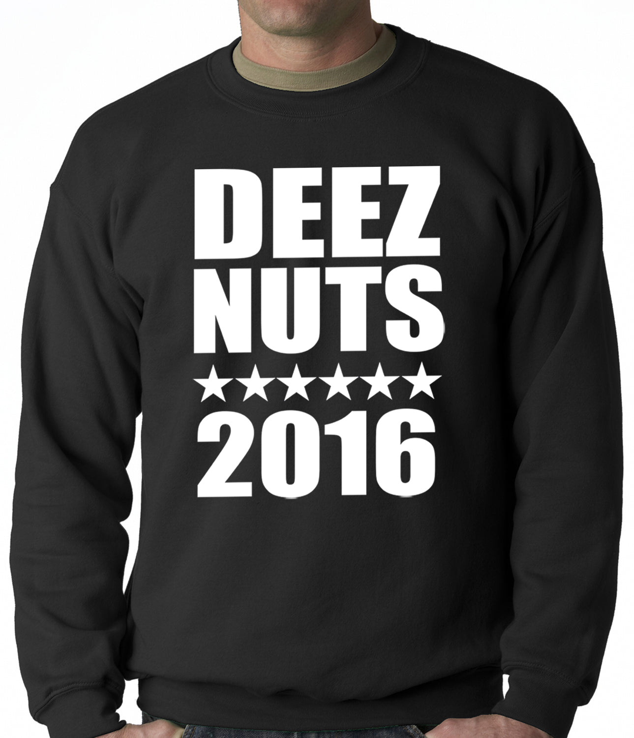 Deez Nuts for President 2016 Adult Crewneck