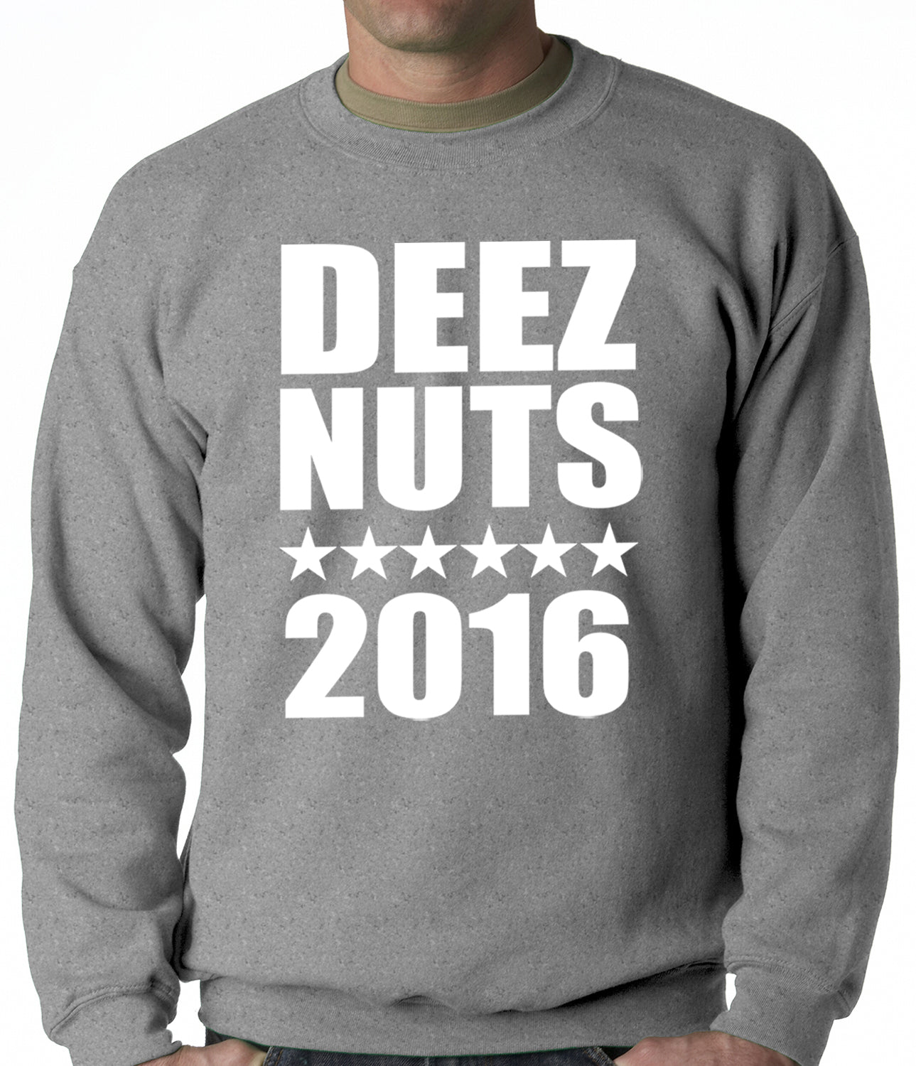Deez Nuts for President 2016 Adult Crewneck