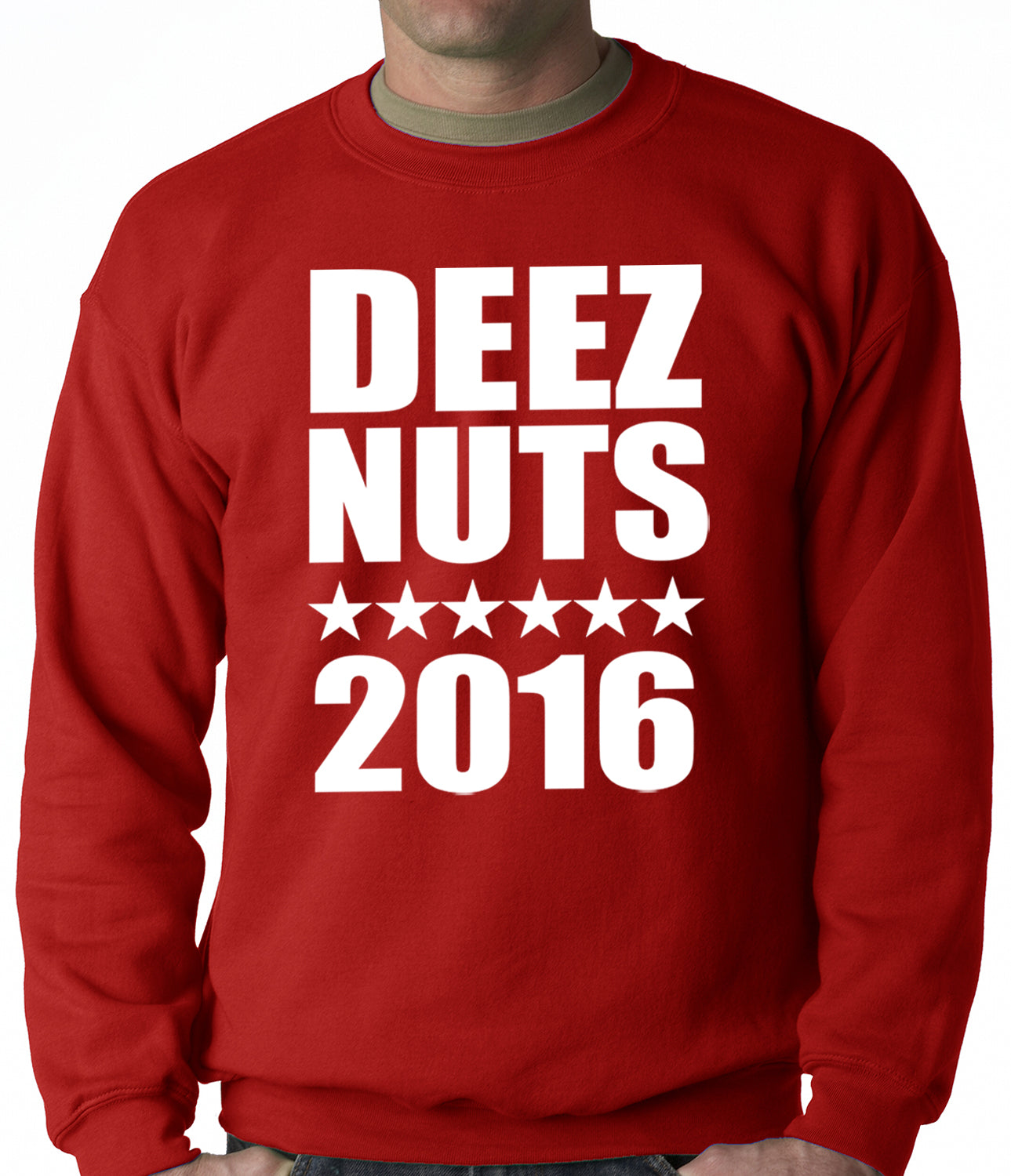 Deez Nuts for President 2016 Adult Crewneck