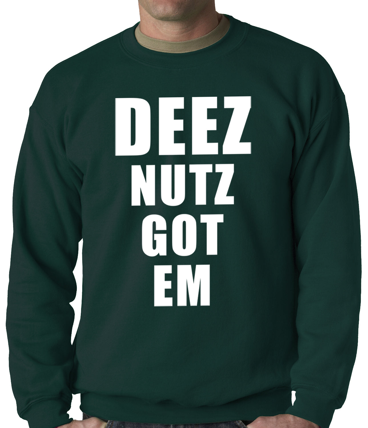 Deez Nutz Got Em Adult Crewneck