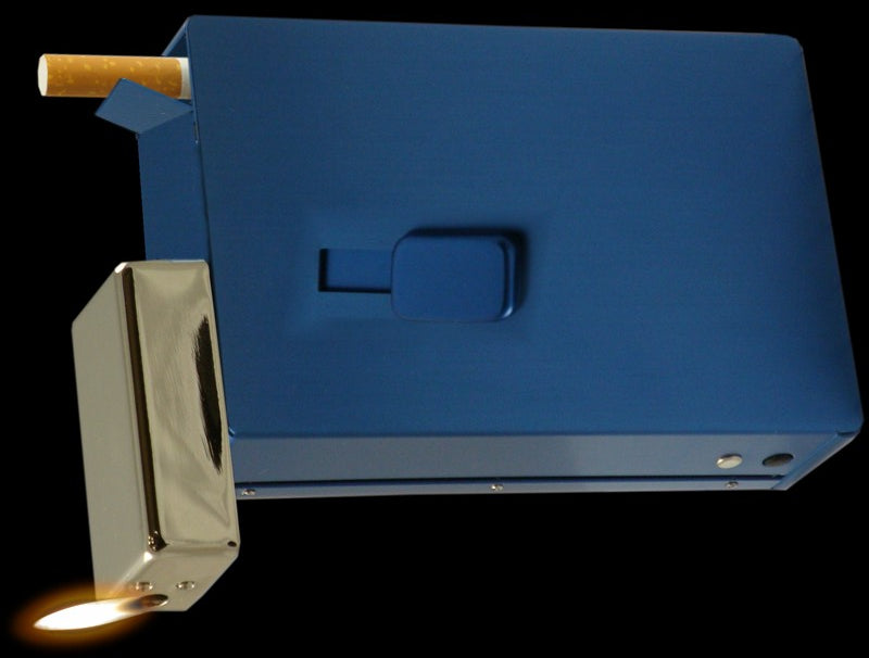 Deluxe Auto Dispenser Cigarette Case with Built-In Lighter