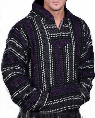 Deluxe Baja - Original Mexican Baja Hoodie (Black/Purple)