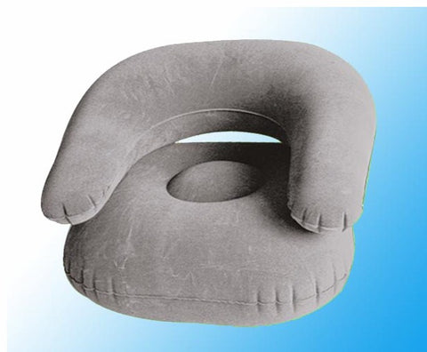 Deluxe Comfort Velvet Inflatable Adult Size Chair (Grey) On Sale!