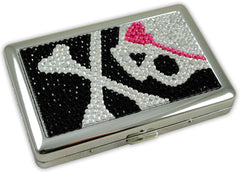 Deluxe Stone Cigarette Case With Skulls (For Regular's & 100's)