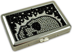 Deluxe Stone Cigarette Case With Skulls (For Regular's & 100's)