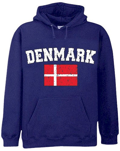 Denmark Vintage Flag International Hoodie
