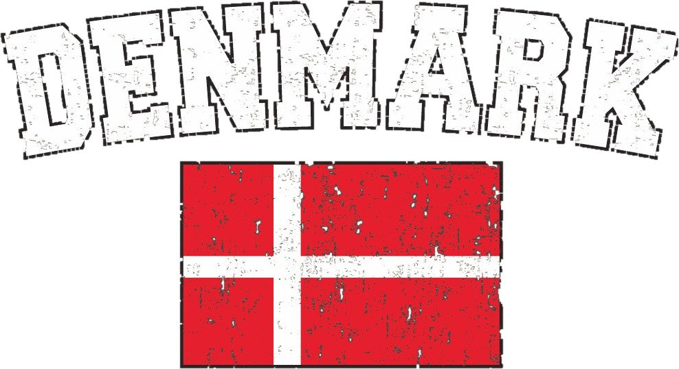 Denmark Vintage Flag International Hoodie