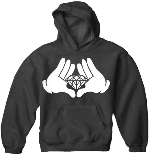 Diamond Cartoon Hand's Adult Hoodie
