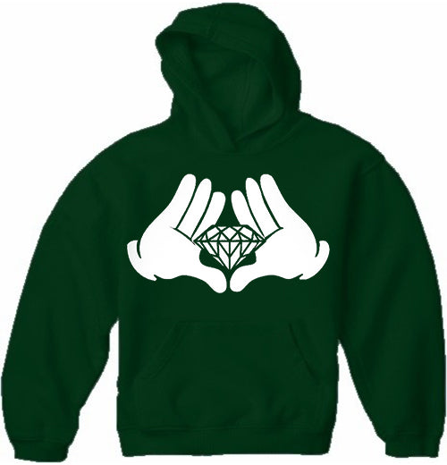 Diamond Cartoon Hand's Adult Hoodie