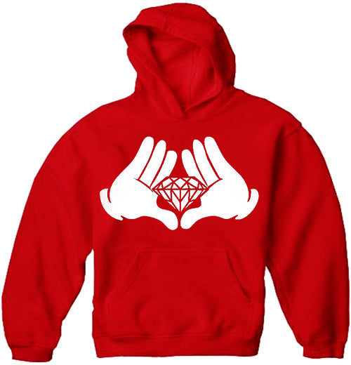 Diamond Cartoon Hand's Adult Hoodie