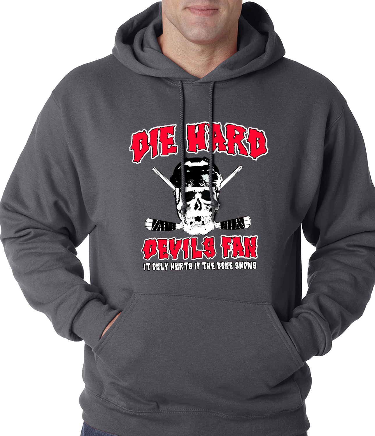 Die Hard Devils Fan Hockey Adult Hoodie