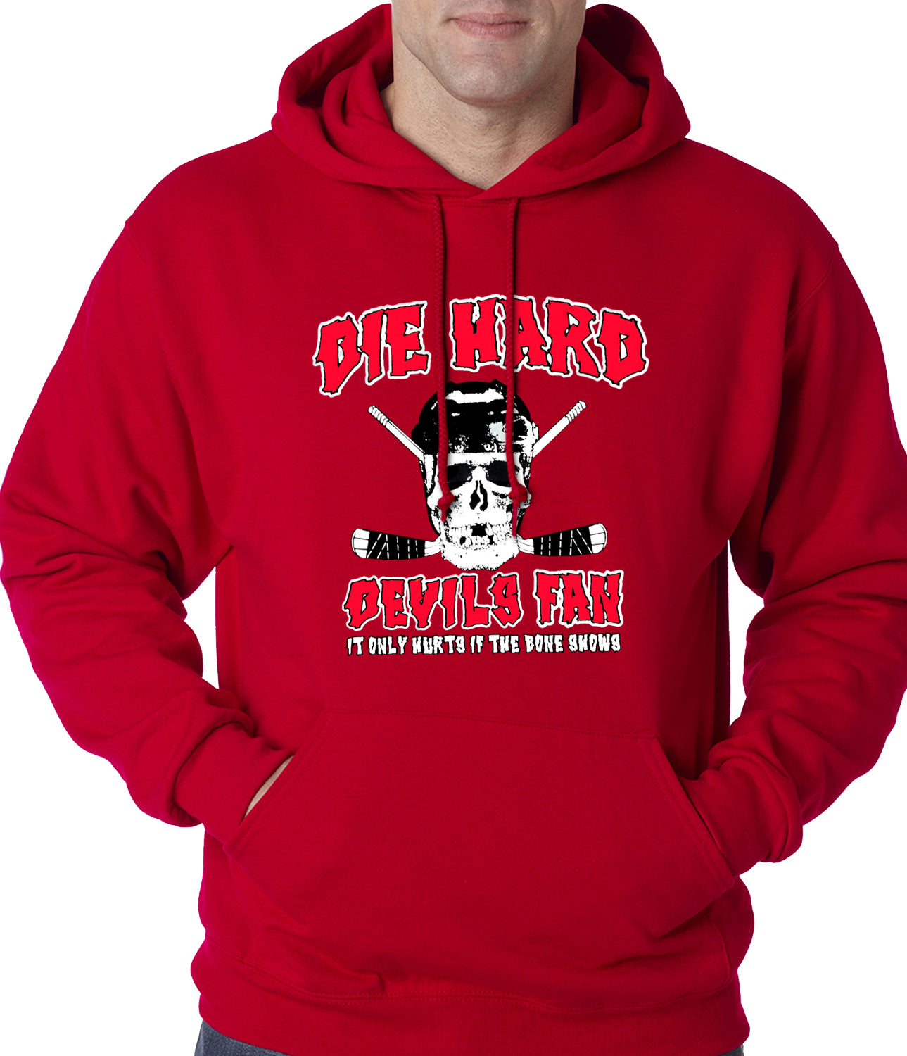 Die Hard Devils Fan Hockey Adult Hoodie