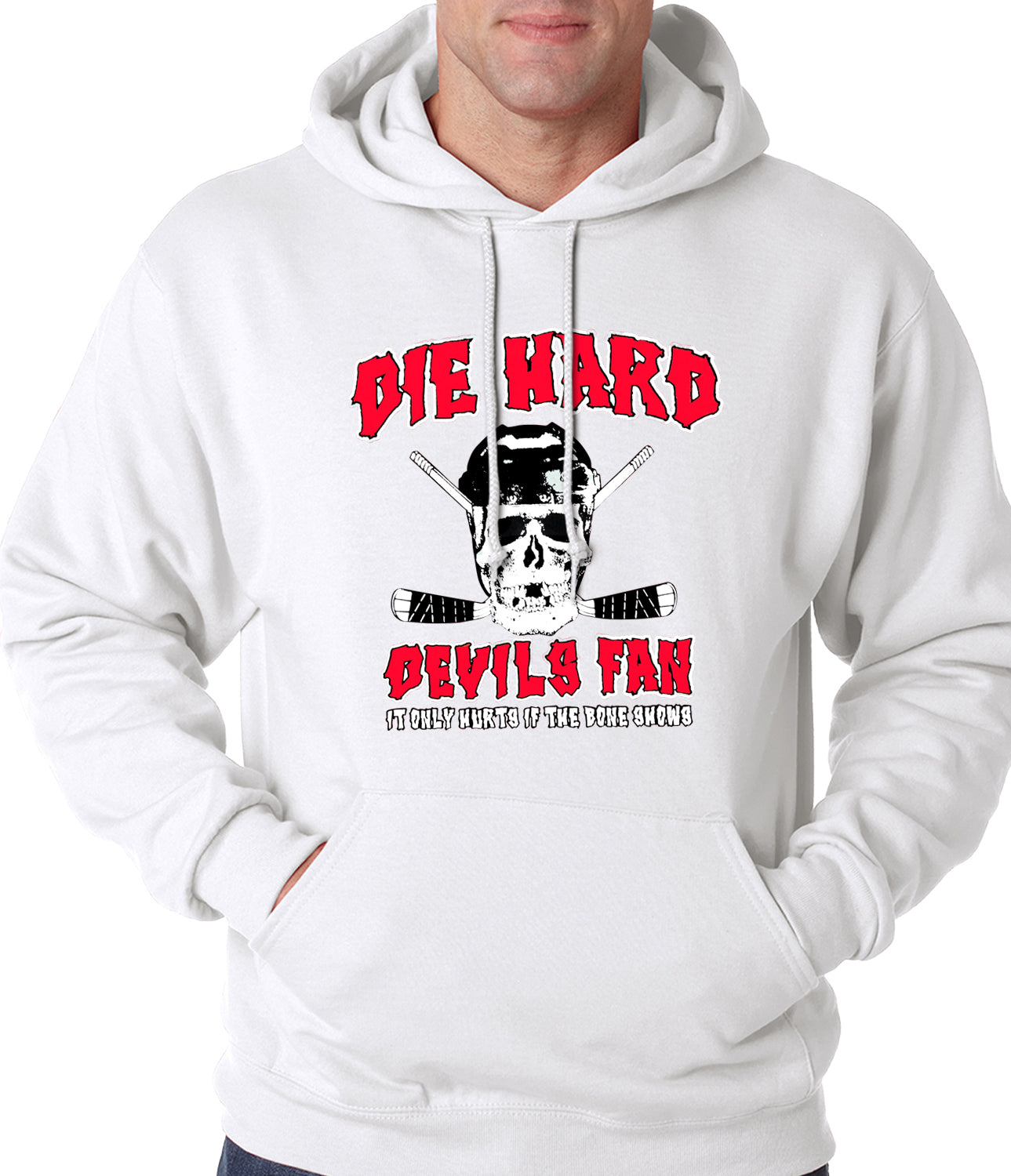 Die Hard Devils Fan Hockey Adult Hoodie