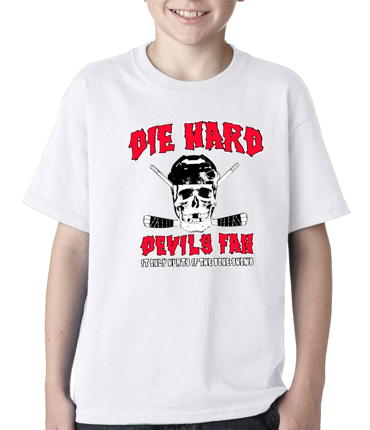 Die Hard Devils Fan Hockey Kids T-shirt