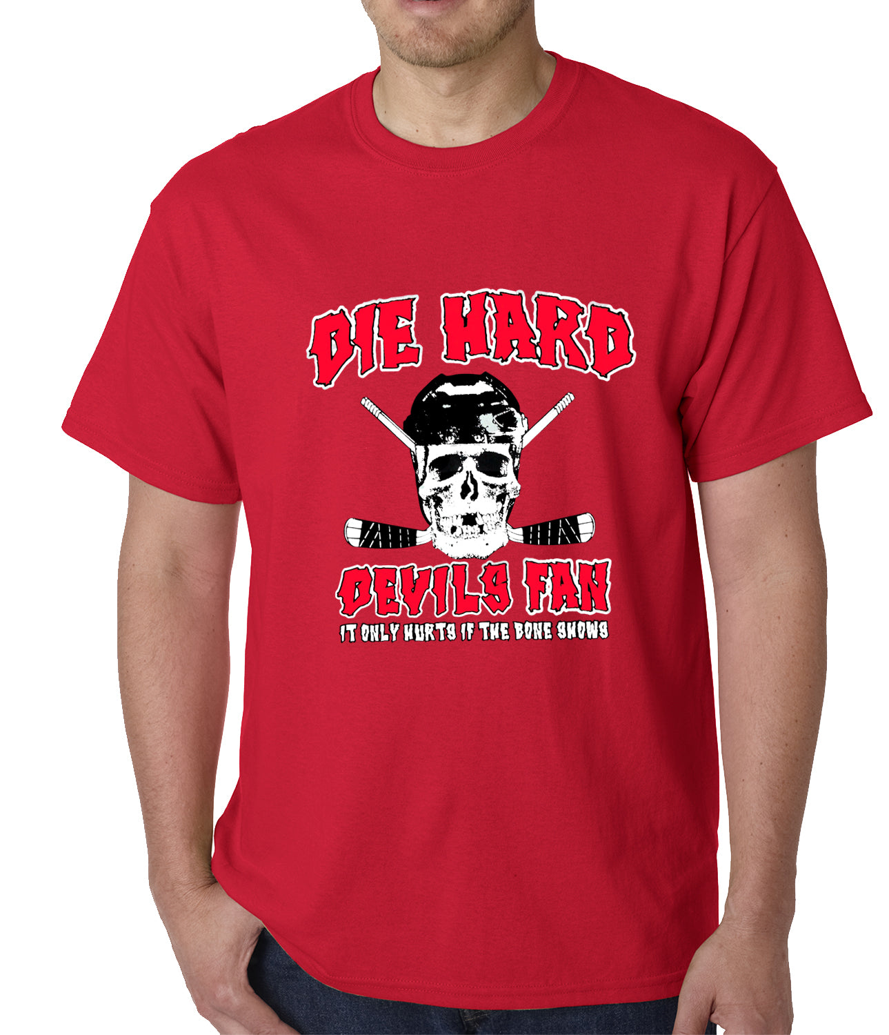 Die Hard Devils Fan Hockey Mens T-shirt