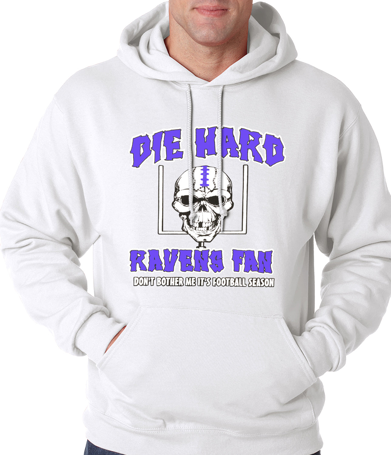 Die Hard Ravens Fan Football Adult Hoodie
