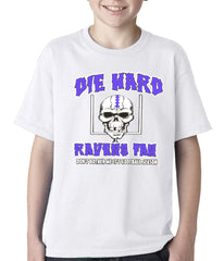 Die Hard Ravens Fan Football Kids T-shirt