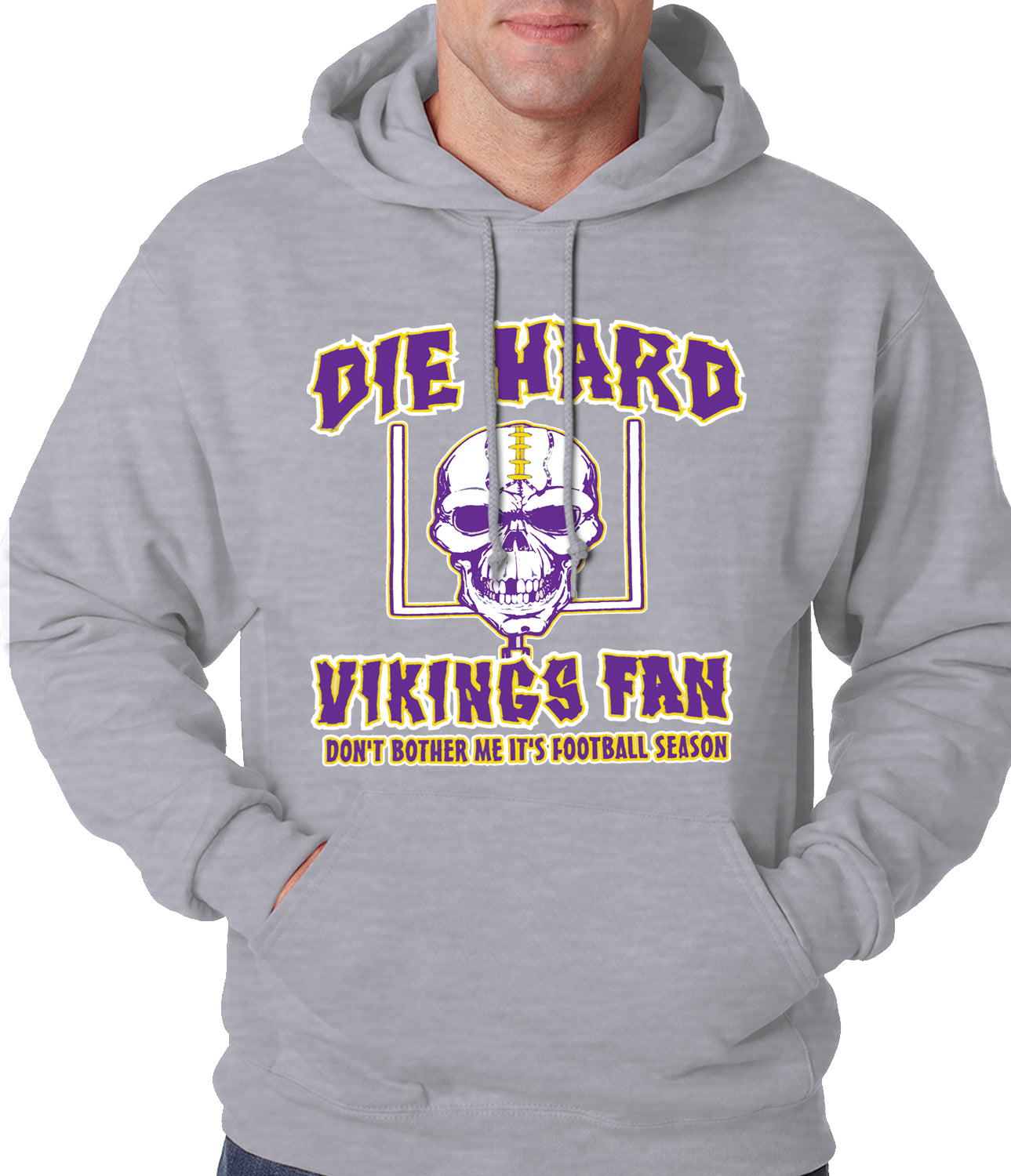 Die Hard Vikings Football Fan Adult Hoodie