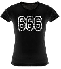 Distressed 666 Girls T-Shirt