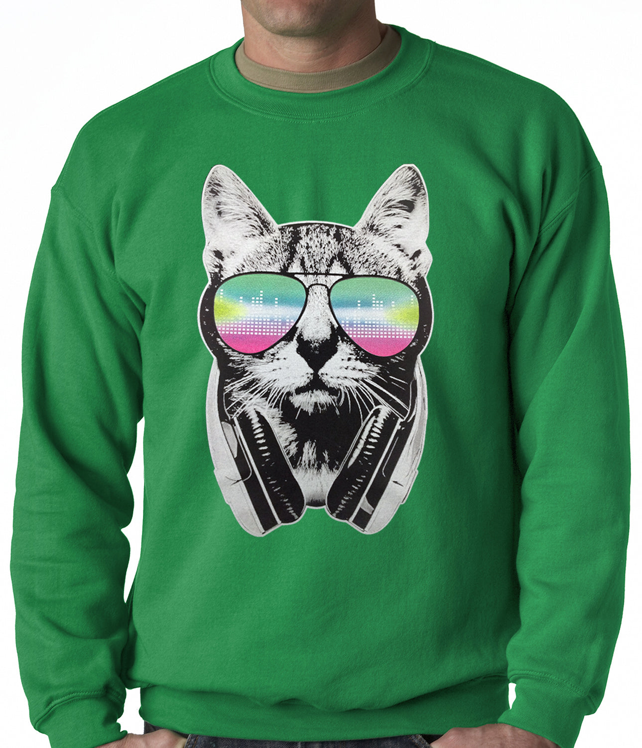 DJ Cat Adult Crewneck