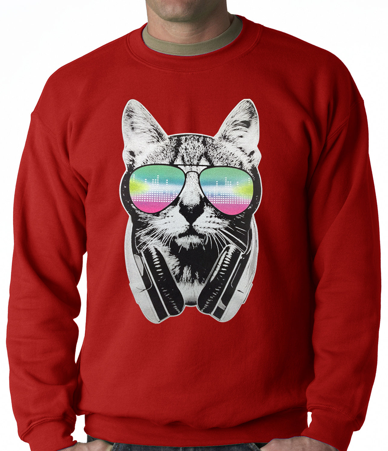 DJ Cat Adult Crewneck
