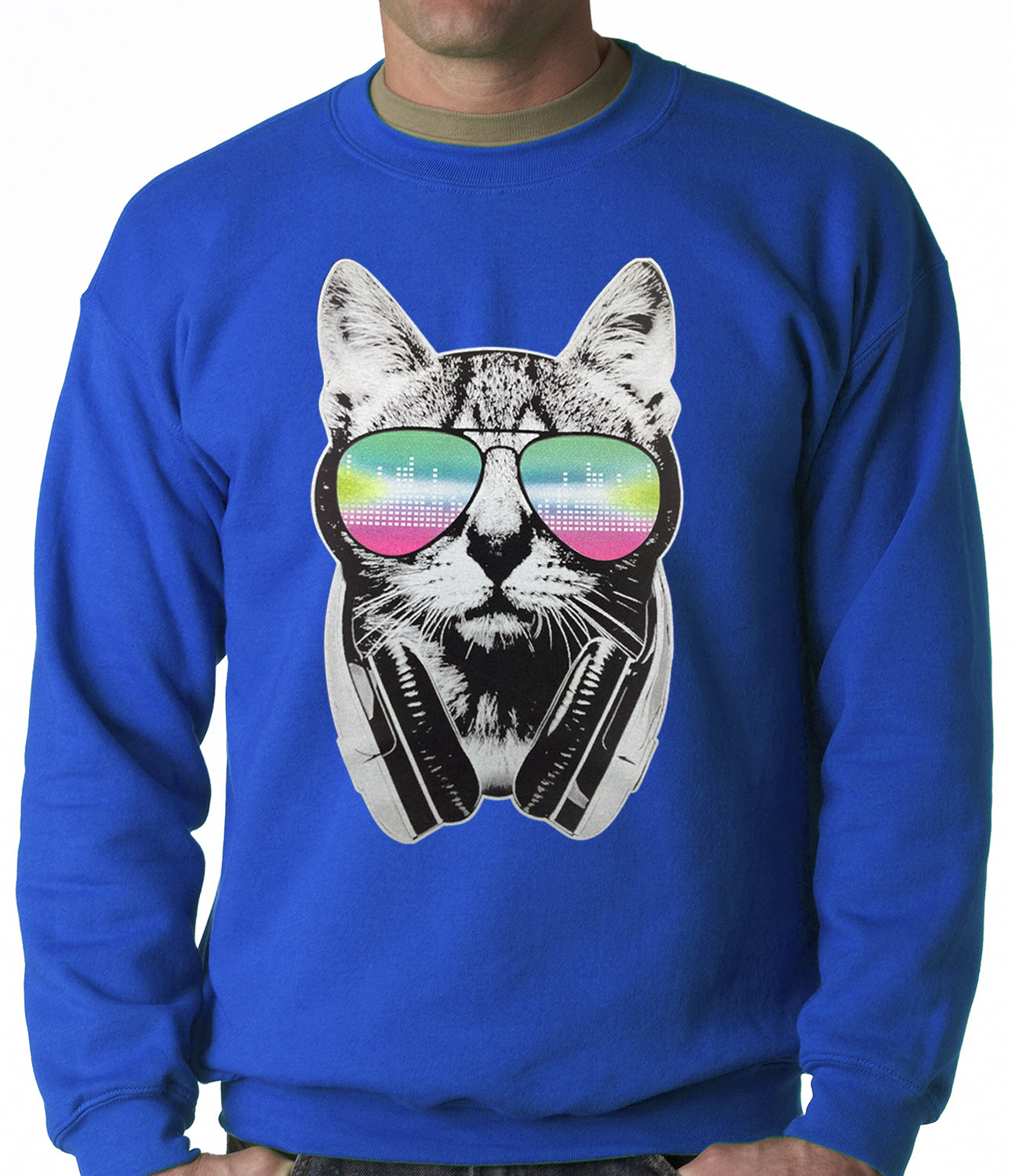 DJ Cat Adult Crewneck