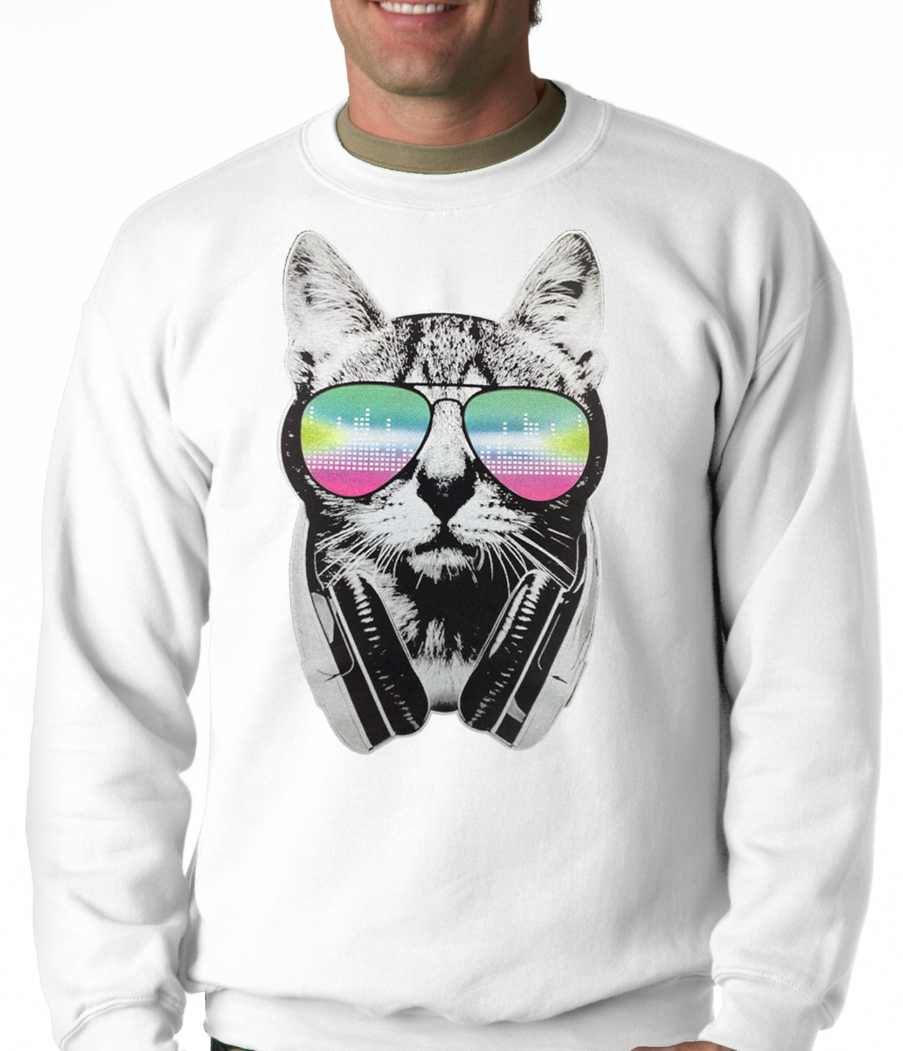 DJ Cat Adult Crewneck