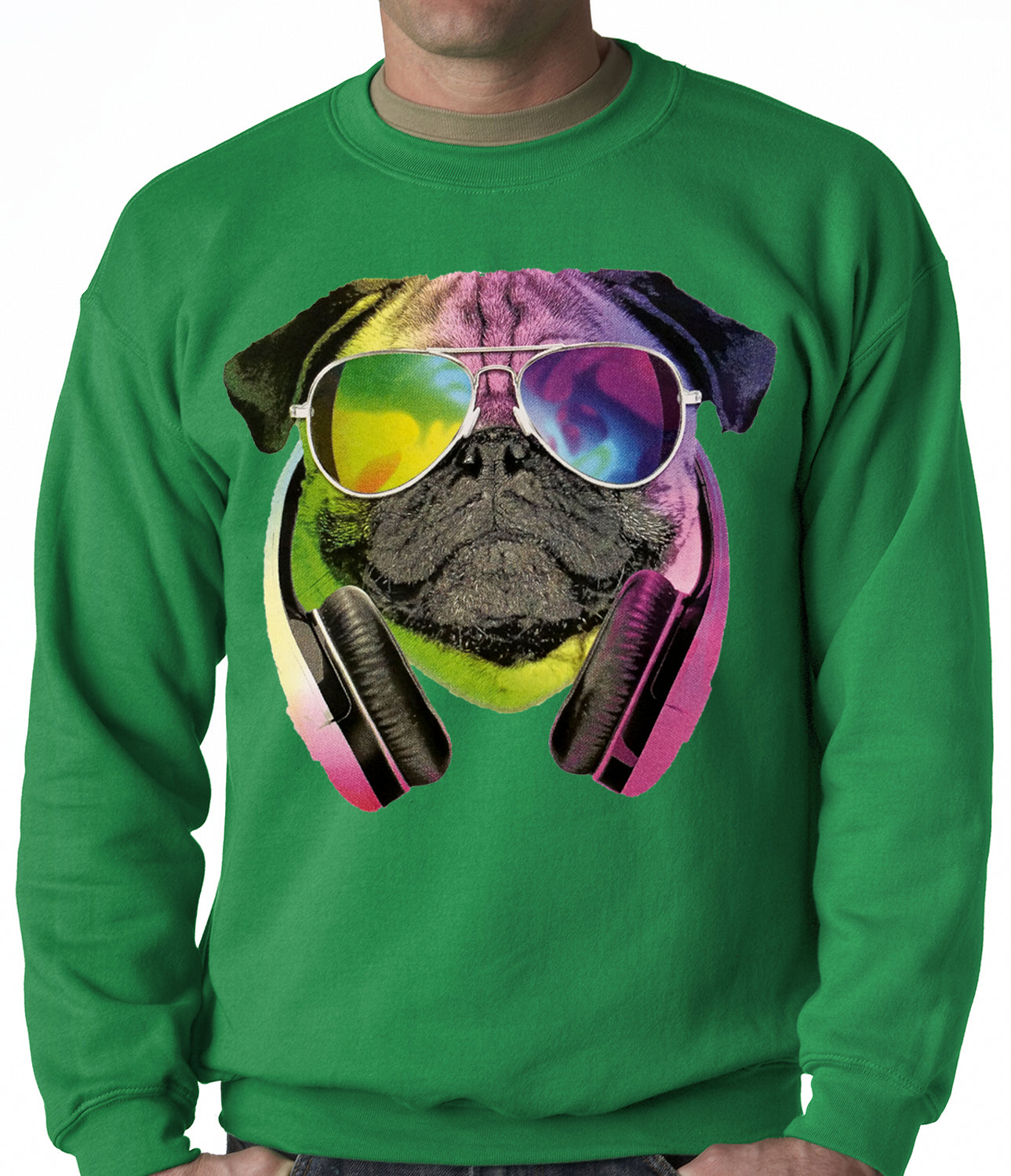 DJ Pug Adult Crewneck