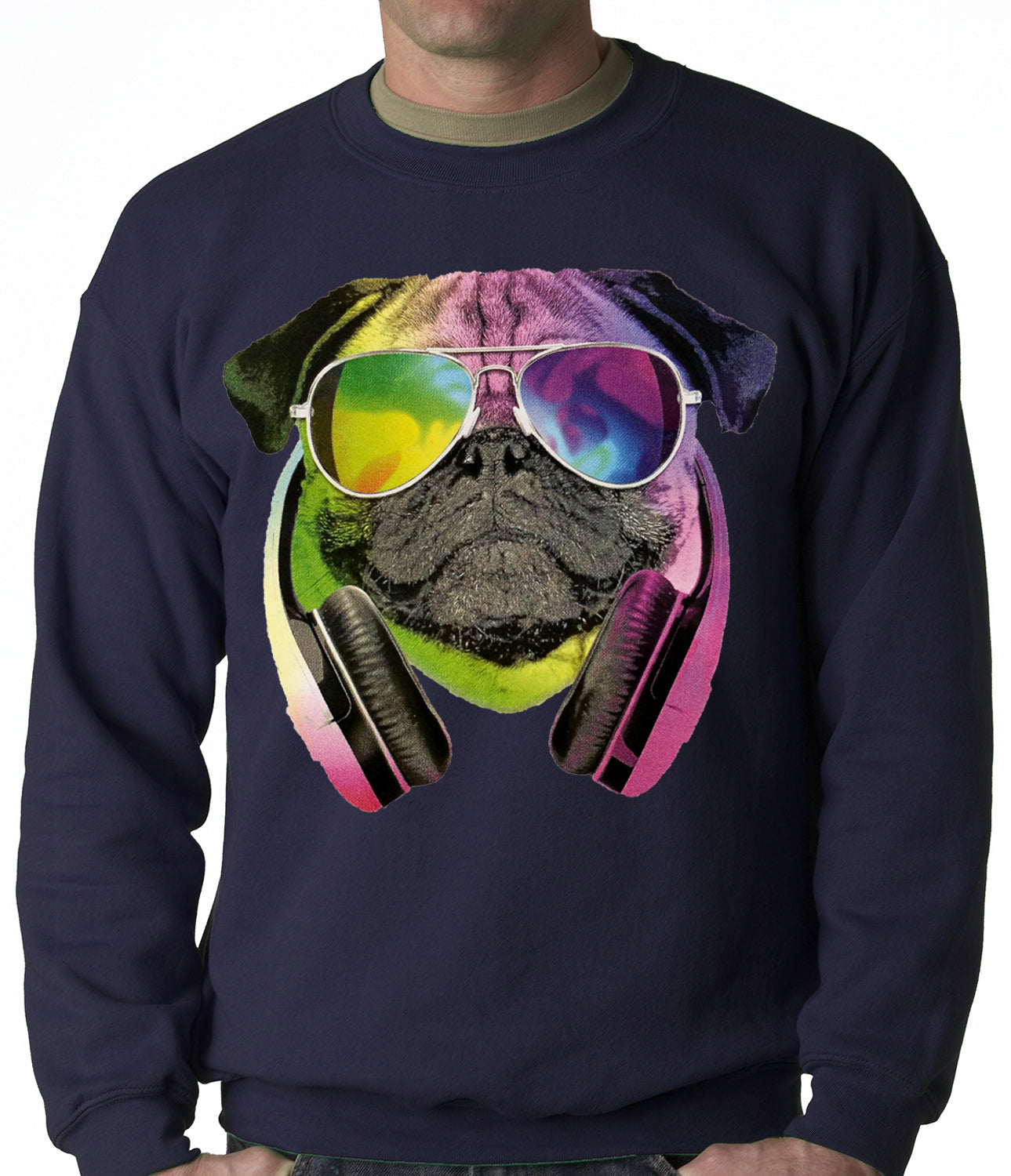 DJ Pug Adult Crewneck