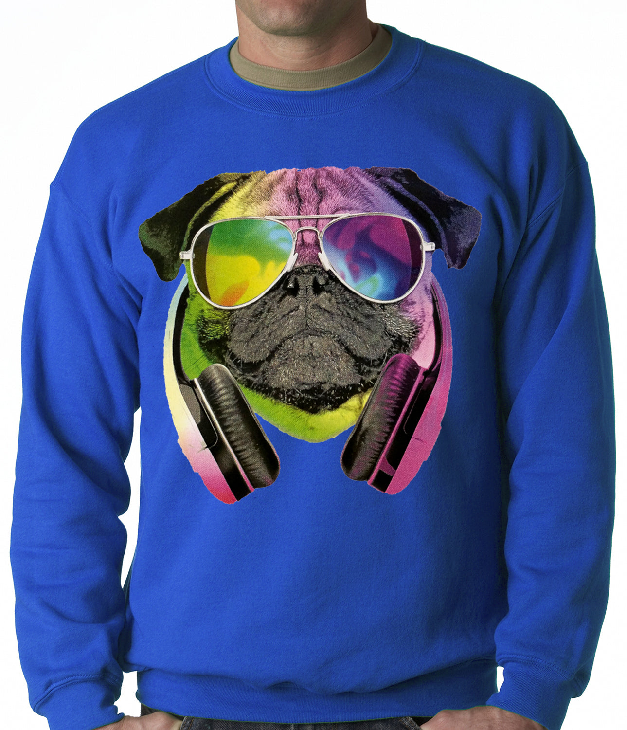 DJ Pug Adult Crewneck
