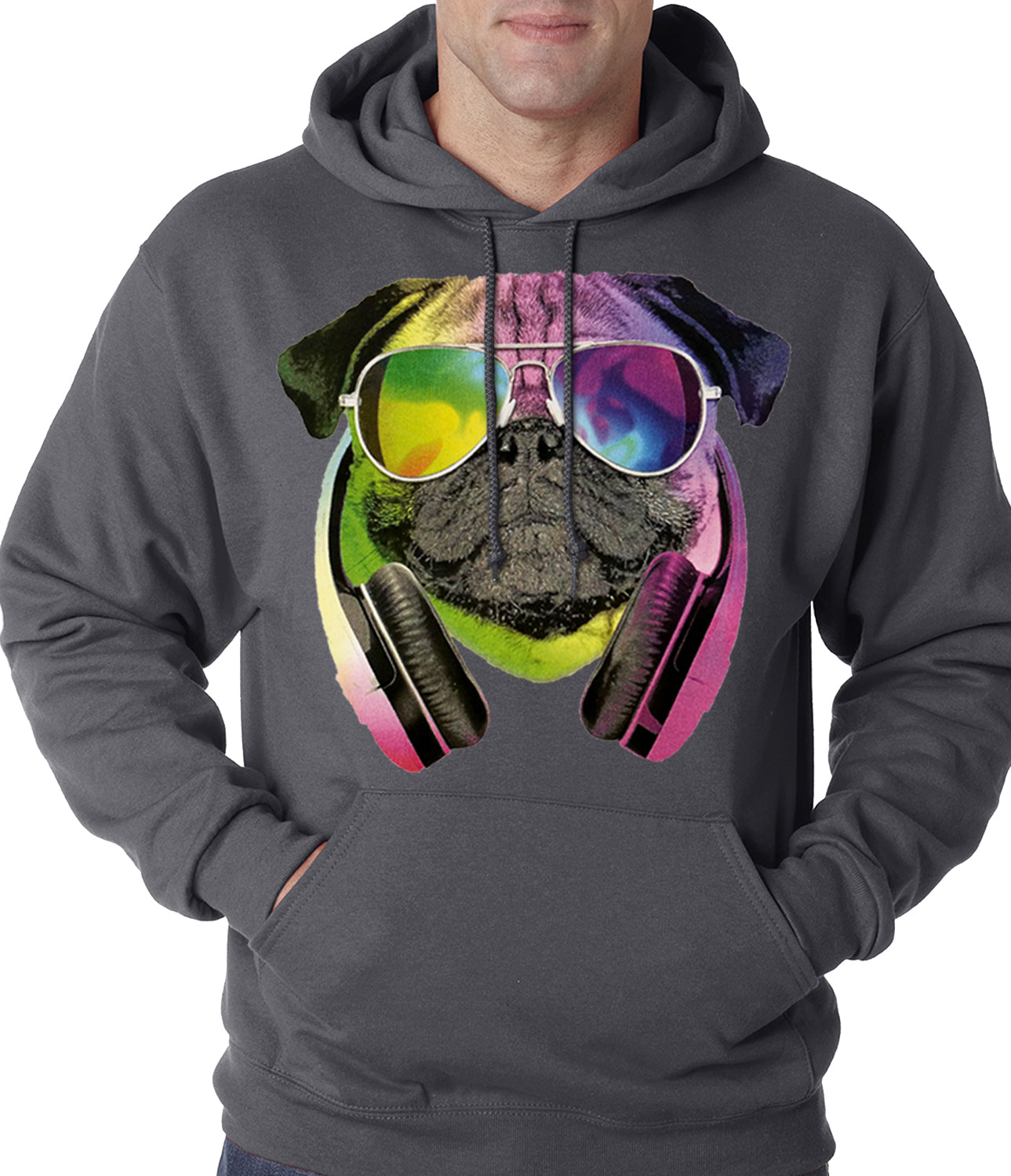 DJ Pug Adult Hoodie