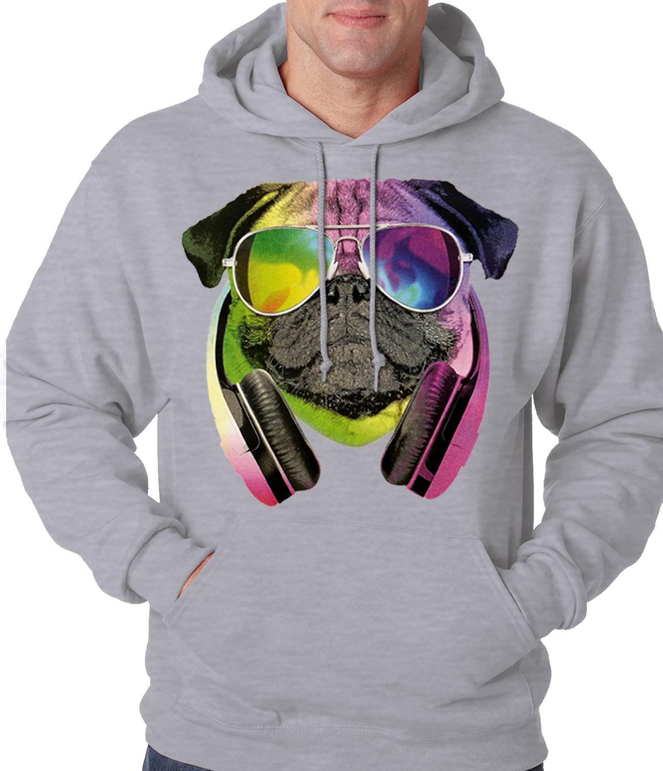 DJ Pug Adult Hoodie
