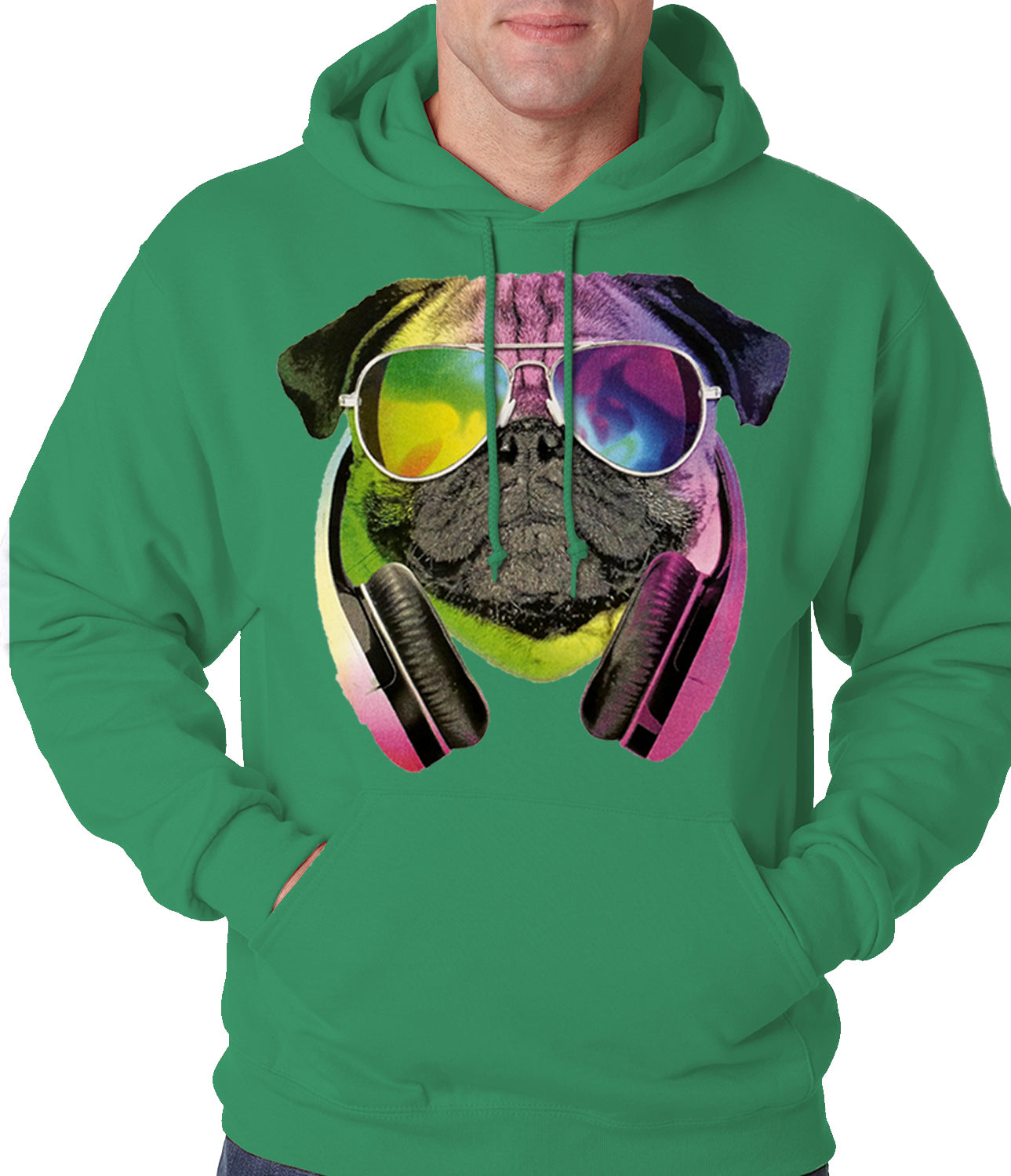 DJ Pug Adult Hoodie