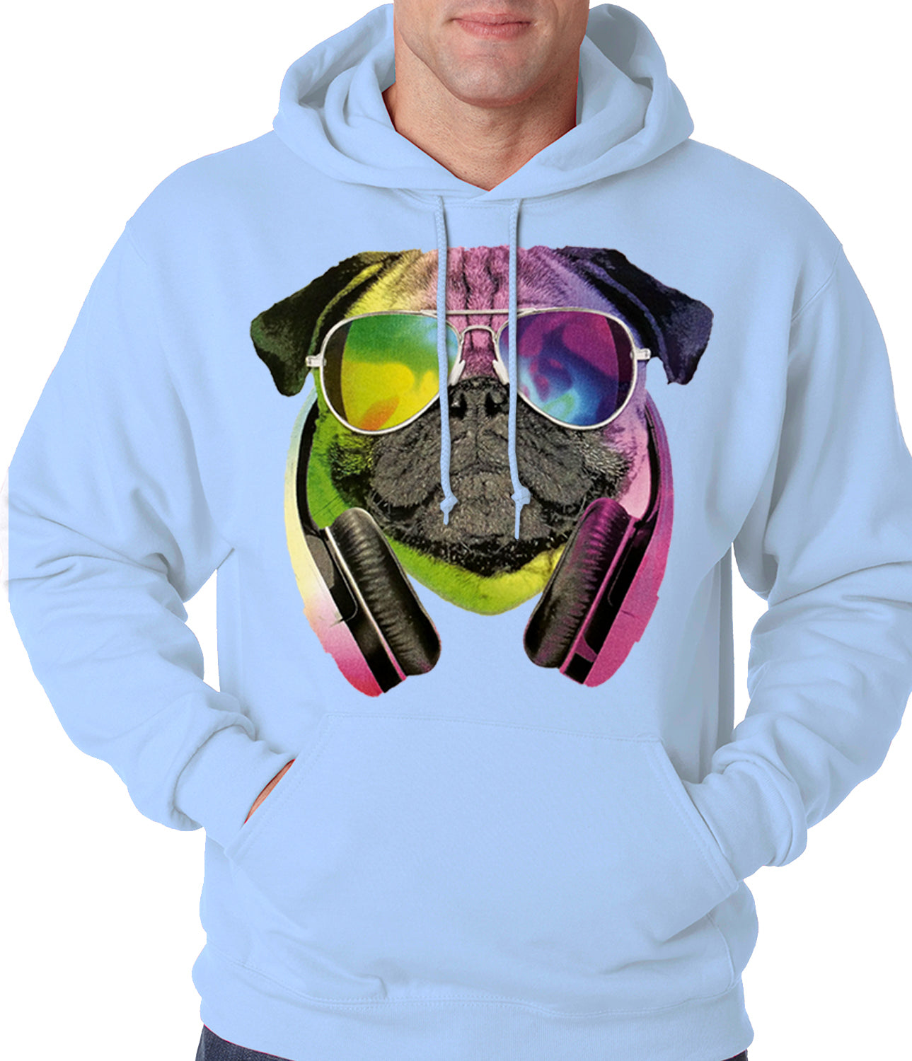 DJ Pug Adult Hoodie