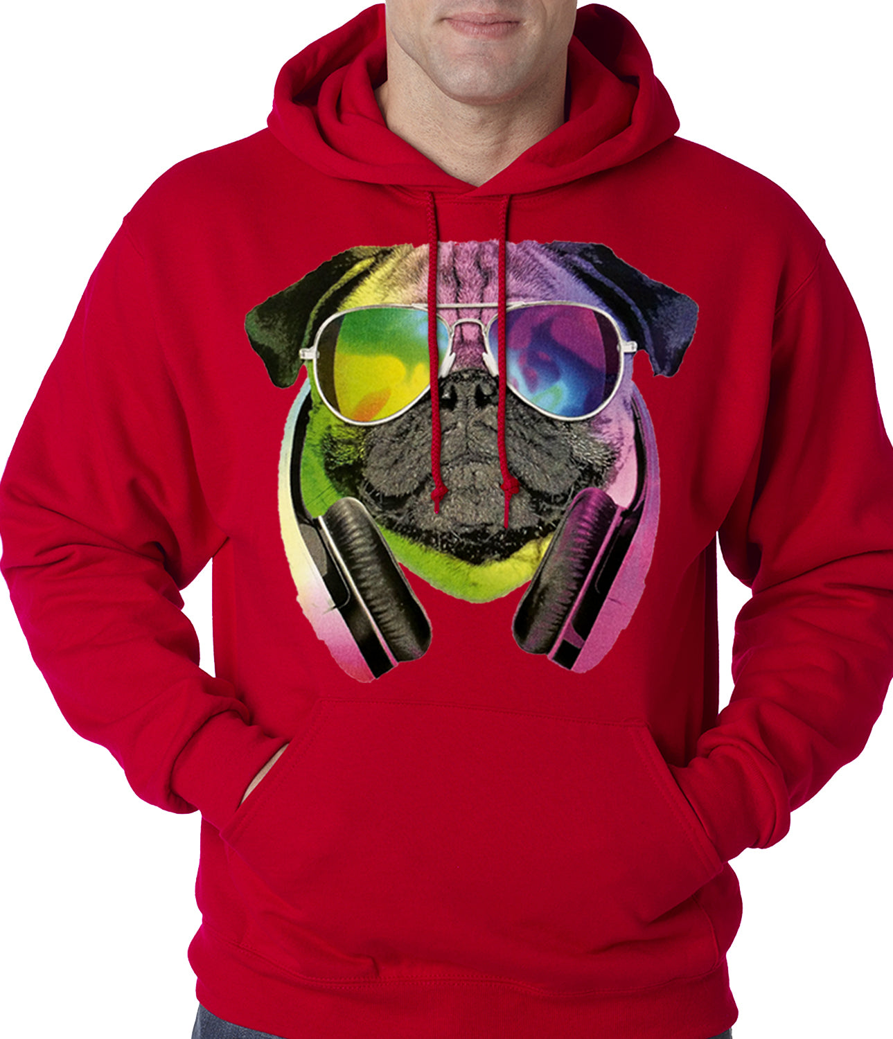 DJ Pug Adult Hoodie