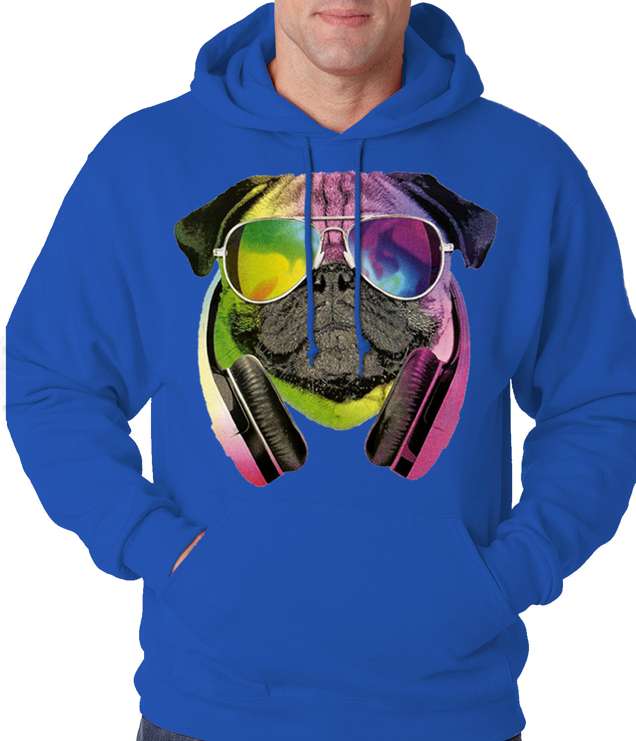 DJ Pug Adult Hoodie