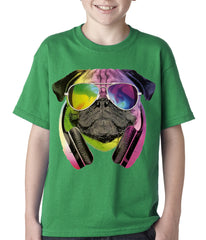 DJ Pug Kids T-shirt Kelly Green