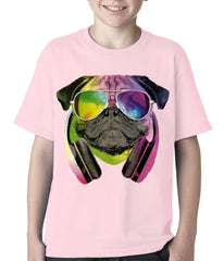 DJ Pug Kids T-shirt Pink