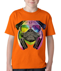 DJ Pug Kids T-shirt Orange