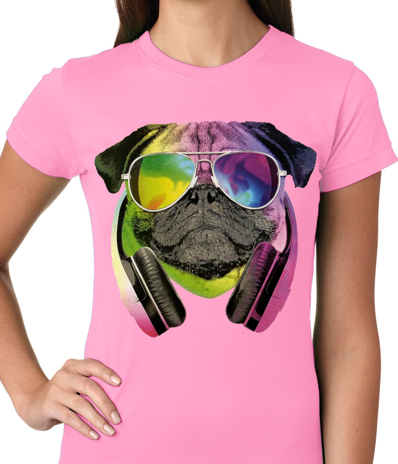 DJ Pug Ladies T-shirt