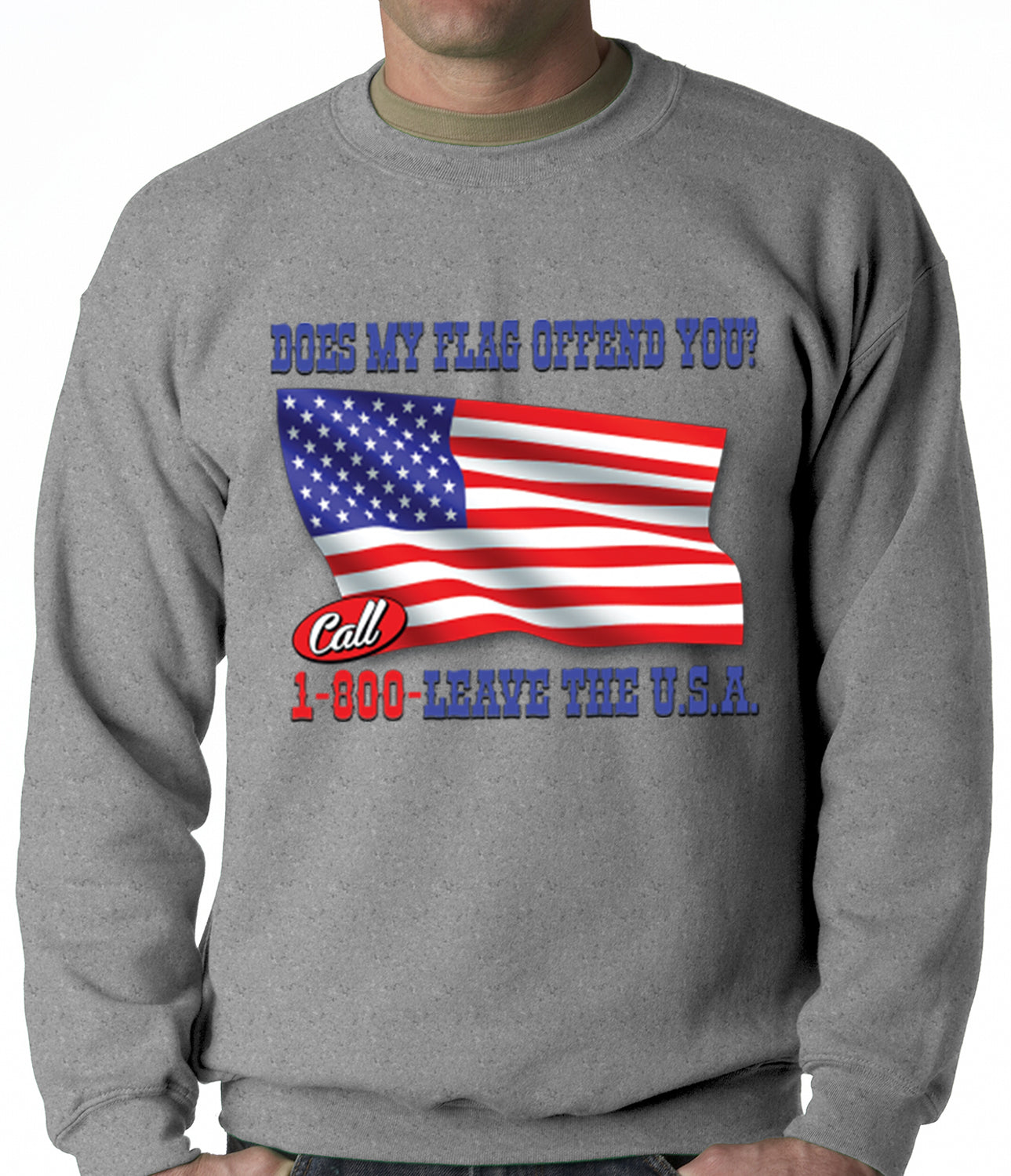 Does My Flag Offend You? Crewneck