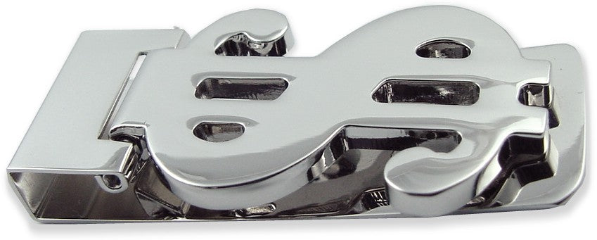 Dollar Sign Hinged Money Clip (Silver)